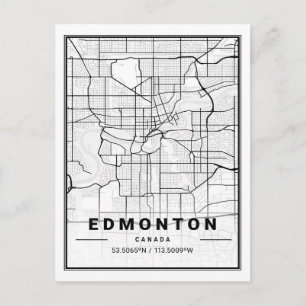 Postale Edmonton Alberta Carte des villes de voyage