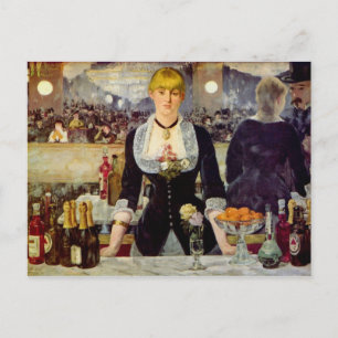 Postale Edouard Manet - Un bar à la carte Folies-Bergere