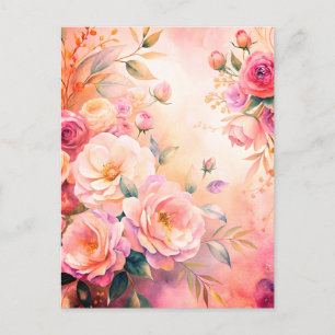 Postale Elégant Carte de remerciements Floral Aquarelle pe