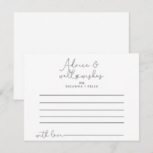 Postale Elégante carte de conseil Mariage de calligraphie 