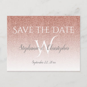 Postale Élégante carte de sauvegarde de date de mariage à