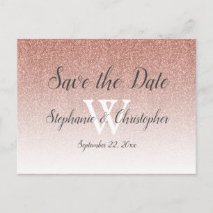 Postale Élégante carte de sauvegarde de date de mariage à