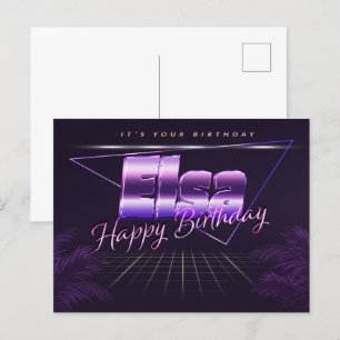 Postale Elsa Nom Prénom Date de naissance de la carte post