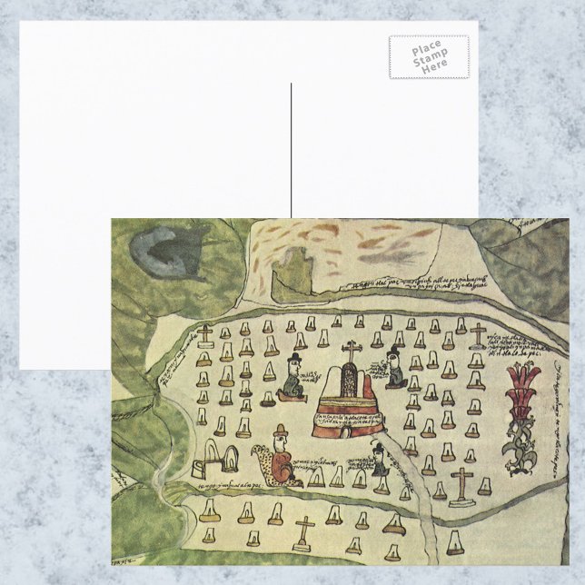 Postale Empire aztèque de Montezuma, carte du monde antiqu (Créateur téléchargé)