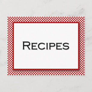 Postale en vichy Vérifier la carte rouge blanche Recette