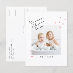 Postale Envoyer l'amour Valentine's Day Photo Carte postal