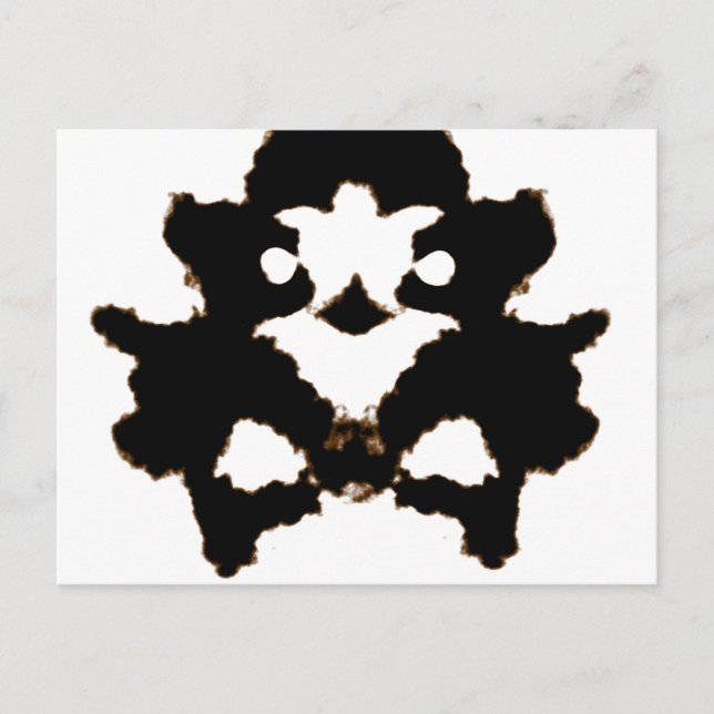 Postale Essai Rorschach d'une carte de lot d'encre (Devant)