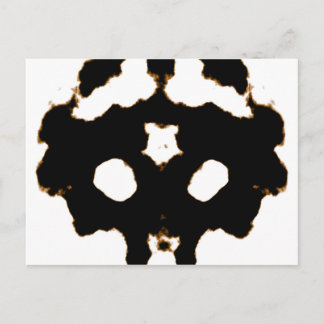 Postale Essai Rorschach d'une carte de lot d'encre en noir