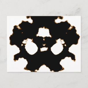 Postale Essai Rorschach d'une carte de lot d'encre en noir