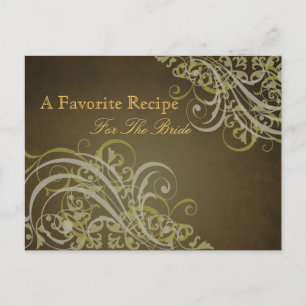 Postale Exquise Fête des mariées d'or baroque Carte Recett