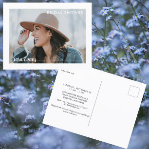 Postale Faire carte d'invitation de fiançailles blanche av