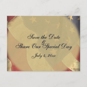 Postale Faire-part American Flag Patriotic Enregistrer la carte posta