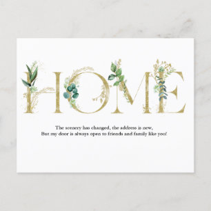 Postale Faire-part Annonce de déménagement J'ai déménagé Carte postal