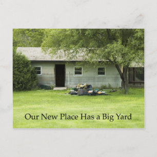 Postale Faire-part Big Yard - Carte de changement d'adresse