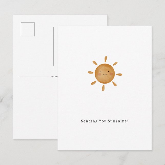 Postale Faire-part Carte Bridge Sending You Sunshine Card (Devant / Derrière)