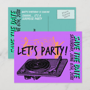 Postale Faire-part Carte d'annonce de fête surprise pour 60 ans
