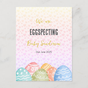 Postale Faire-part Carte d'annonce de grossesse, En attente 