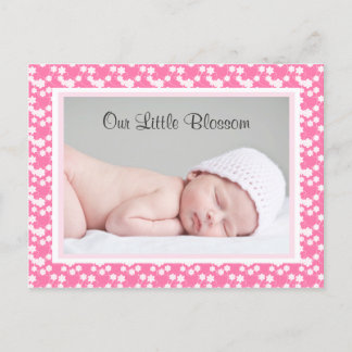 Postale Faire-part Carte d'annonce de naissance Little Blossom Baby