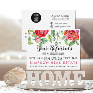 Postale Faire-part carte d'annonce de recommandations pour l'immobili