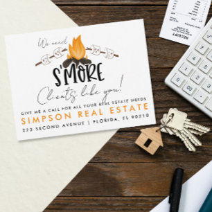 Postale Faire-part Carte d'annonce immobilière de S'more Clients Real