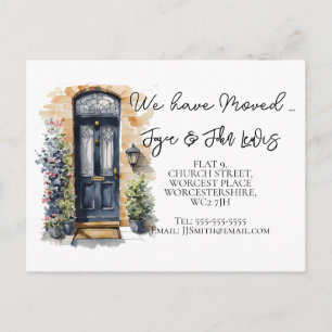 Postale Faire-part Carte de changement d'adresse dessinée à la main