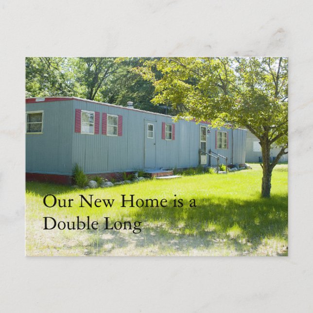 Postale Faire-part Carte de changement d'adresse : Double Long (Devant)