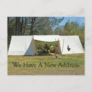 Postale Faire-part Carte de changement d'adresse - Tente