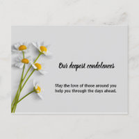 Carte de condoléances florales Sympathie