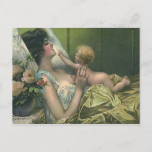 Postale Faire-part Carte de fête des mères victorienne pour mère et n