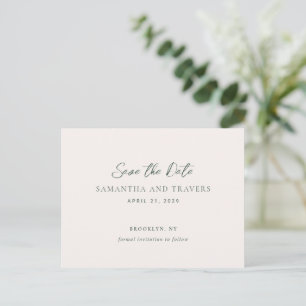 Postale Faire-part Carte de mariage traditionnelle Forest Green pour