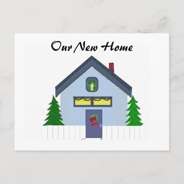 Postale Faire-part Carte de nouvelle adresse de la Maison Bleue (Devant)