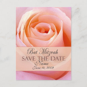 Postale Faire-part Carte de préavis de Bat Mitzvah personnalisée