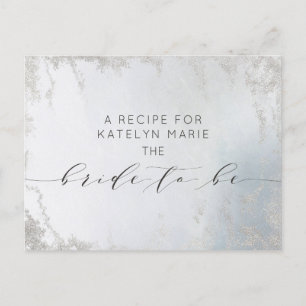 Postale Faire-part Carte de recette Ombre Dusty Blue Frosted Bride à 