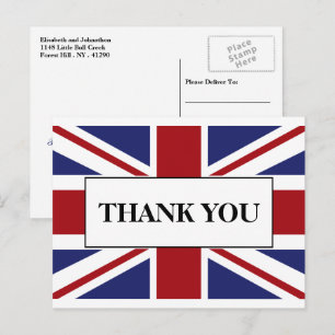 Postale Faire-part Carte de remerciement de mariage britannique Union