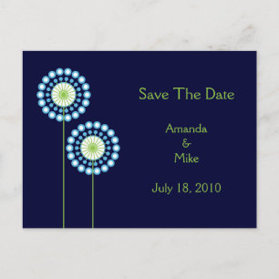 Postale Faire-part Carte de Remise de Date de Fleurs de Pissenlit Abs