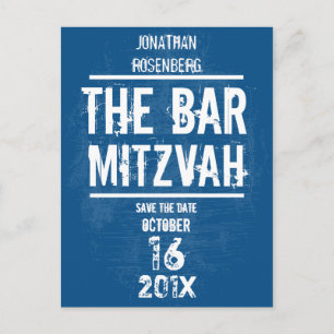 Postale Faire-part Carte de sauvegarde Bar Mitzvah Rock Band Tout typ