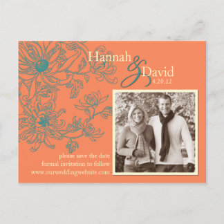 Postale Faire-part Carte de sauvegarde de date à motif floral