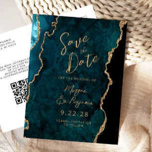 Postale Faire-part Carte de sauvegarde de date de mariage à code QR e