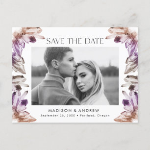 Postale Faire-part Carte de sauvegarde de date de mariage avec photo 