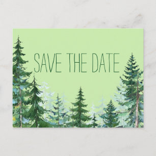 Postale Faire-part Carte de sauvegarde de date de mariage de sapin