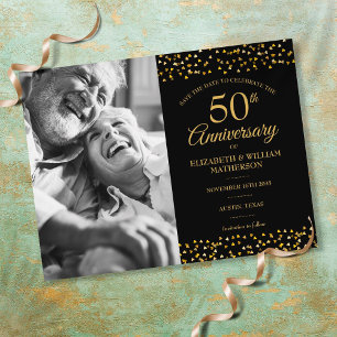Postale Faire-part Carte de sauvegarde de l'anniversaire des 50 ans a