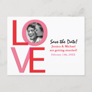 Postale Faire-part Carte de vœux de mariage de la Saint-Valentin Phot
