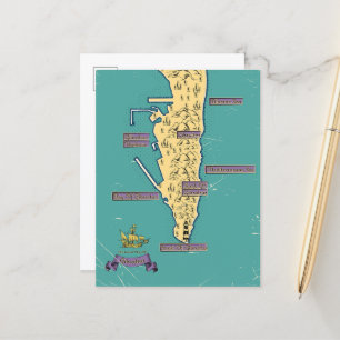 Postale Faire-part Carte de voyage illustrée de Gibraltar