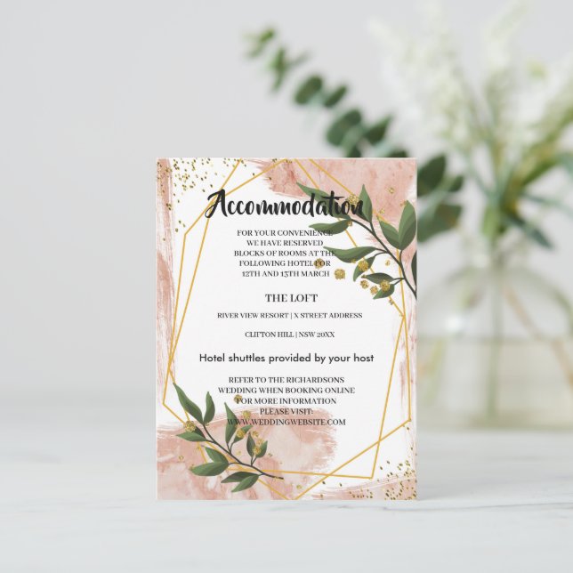 Postale Faire-part Carte FlAccommodation moderne Gold Frame Ivory Gre (Debout devant)