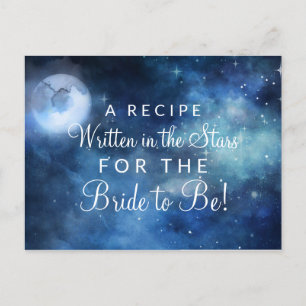 Postale Faire-part Carte Lunar Sky Pleine lune Stars Bride to Be Rece