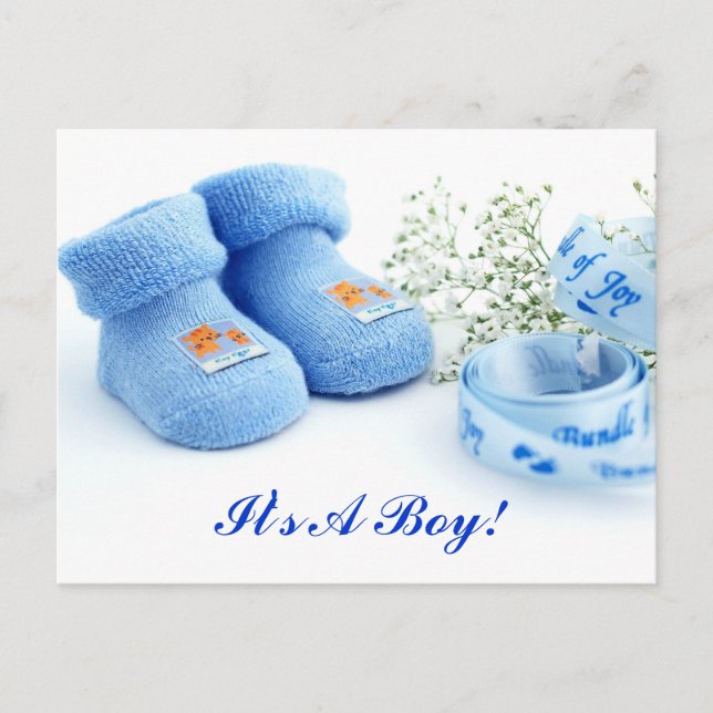 Postale Faire-part C'est un garçon ! Carte d'annonce (Devant)