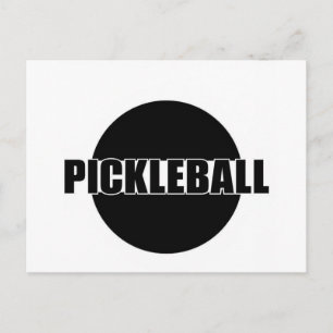 Postale Faire-part Conception de carte d'annonce de pickleball noir e