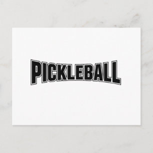 Postale Faire-part Conception de carte d'annonce de pickleball noir e
