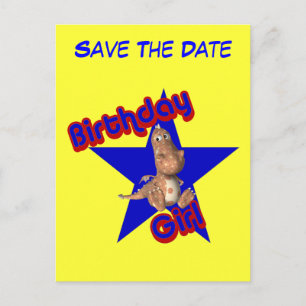 Postale Faire-part Enregistrer La Date Anniversaire Fille Funny Carte