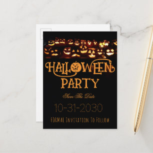 Postale Faire-part Fête d'Halloween personnalisée, carte de sauvegard